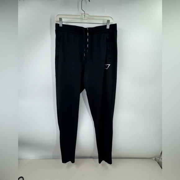 Gymshark Joggers Men’s M Workout Pants Black Tapered Ankle Zip Running EUC - Picture 3 of 12
